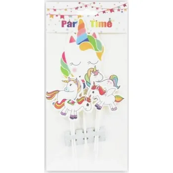 Jedlá dekorace na dort Dortisimo Zápich do dortu Jednorožci (5 ks)