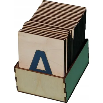 Obraz Šmirgľové barevné písmena Montessori ze dřeva