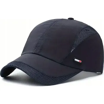 Kšiltovka KŠILTOVKA DIKOM PRODYŠNÁ RYCHLESCHNOUCÍ TMAVĚ MODRÁ SPORTOVNÍ OLD MONEY