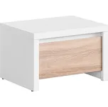 Noční stolek Kaspian - Black Red White - BRW Bílý/Dub sonoma 51x33 cm