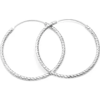 Náušnice Luxusní kruhové stříbrné náušnice AGUC357/N Beneto / Průměr: 3,5 cm