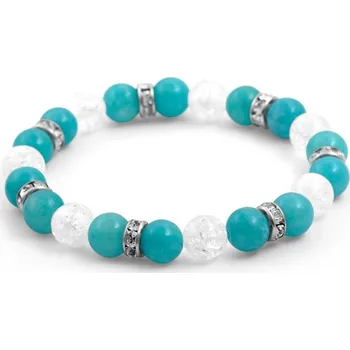 Náramek Korálkový náramek z jadeitu a křišťálu MINK72/18 Agato