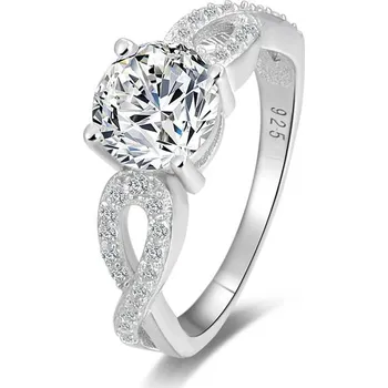 Prsten Stříbrný prsten s třpytivými krystaly AGG204 Beneto / Obvod: 54 mm - 54 mm