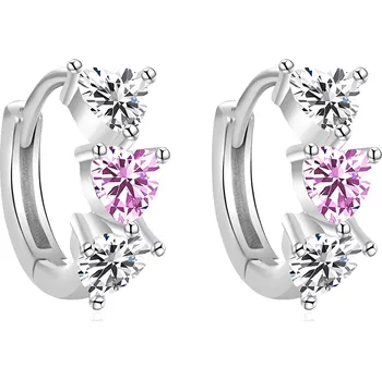 Náušnice Něžné stříbrné náušnice kruhy AGT-E061KP Agato