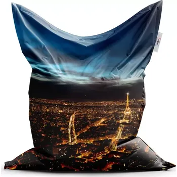 Sedací pytel Sablio Sedací vak Classic Noční Paříž - 150x100 cm