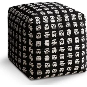 Taburet Sablio Taburet Cube Star Wars Stormtrooper Pattern: 40x40x40 cm