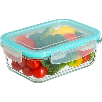Dóza na potraviny Skleněný žáruvzdorný obědový box 1730 ml, jídelní box s víkem