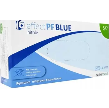Vyšetřovací rukavice Rukavice na jedno použití SafeMed nitrilové bez pudru velikost S modré 100 ks