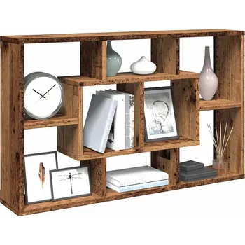 Úložný box zahrada-XL Nástěnná police starého dřeva 85x16x52,5 cm kompozitní dřevo 857013