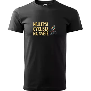Pánské tričko Sablio Tričko s potiskem Nejlepší cyklista na světě - černé 5XL