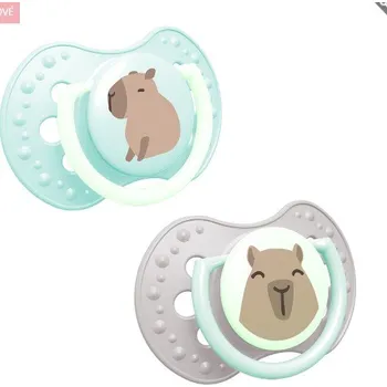 LOVI Dudlík svítící silikonový dynamický CAPICHILL 0-6m 2ks kluk