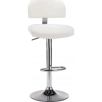 Barová židle Barová stolička, bílá, umělá kůže