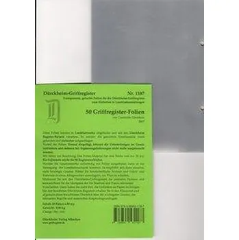 50 DürckheimRegister®-FOLIEN für STEUERGESETZE u.a; zum Einheften und Unterteilen der Gesetzessammlungen - Dürckheim, Constantin von