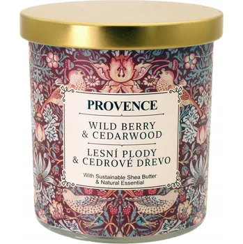 Svíčka Parafínová vonná svíčka Lesní plody a cedrové dřevo Provence
