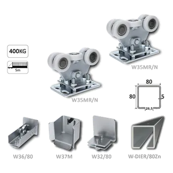 Samonos do 5 m/400 kg, děrovaný profil 80 x 80 x 5 mm, Zn