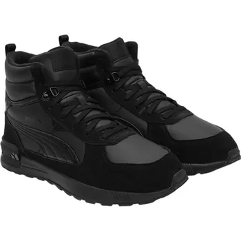 Pánská móda PUMA Pánské kožené boty Gravition Mid ČERNÁ