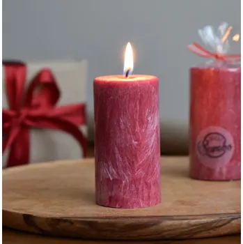 Svíčka Supeko Svíčka váleček 9 cm VÁNOČNÍ bez parfemace