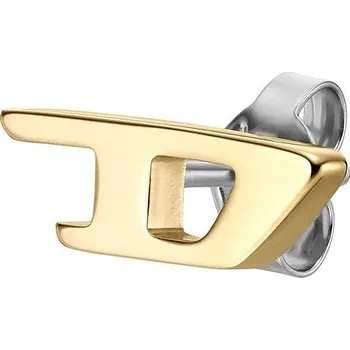 Náušnice Pozlacená ocelová single náušnice DX1520710 Diesel