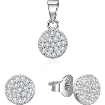 Souprava šperků Blýštivá souprava šperků se zirkony AGSET358 (přívěsek, náušnice) Beneto