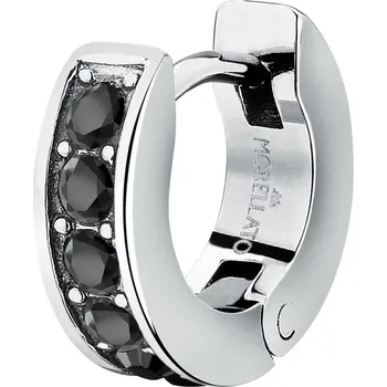 Šperk Ocelová single náušnice s černými krystaly Motown SALS93 Morellato