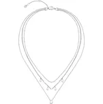Trojitý ocelový náhrdelník s krystaly Selena 1580765 Hugo Boss