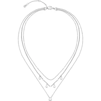 Náhrdelník Trojitý ocelový náhrdelník s krystaly Selena 1580765 Hugo Boss