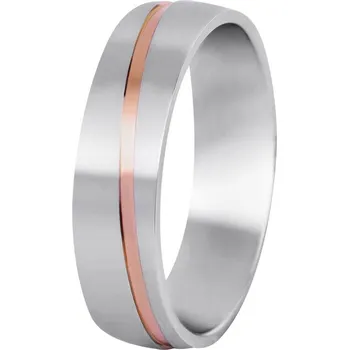 Prsten Pánský bicolor prsten z oceli SPP07 Beneto Exclusive / Obvod: 62 mm - 62 mm