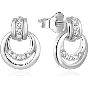 Šperk Stylové stříbrné náušnice se zirkony AGUP1888 Beneto
