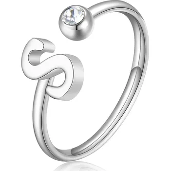 Prsten Stylový ocelový prsten S s krystalem Click SCK189 S Agapo