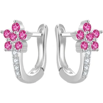 Náušnice Slušivé kytičkové náušnice se zirkony AGUC3334-F Beneto