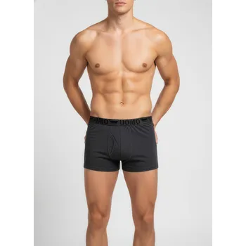 Boxerky Pánské tmavě šedé bavlněné boxerky, VELIKOST 3XL