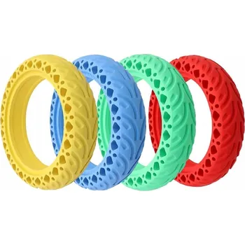 Příslušenství pro elektrokoloběžku Barevná celogumová pneumatika pro Xiaomi koloběžky červená