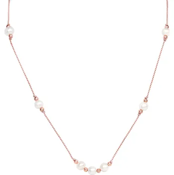 Náhrdelník Krásný šňůrkový náhrdelník s perlami HE02K3RG-LP Agato