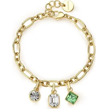 Šperk Krásný pozlacený náramek s přívěsky Symphonia BYM196 Brosway