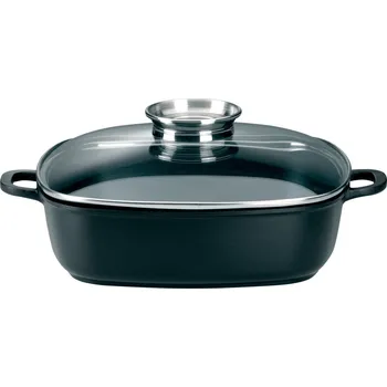 Hrnec SSW - Pekáč 28x28cm se skleněnou poklicí CRISPY černý