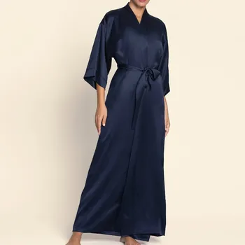 Dámské noční prádlo Lise Charmel - Eclat couture župan dlouhý bleu night S ALJ2173