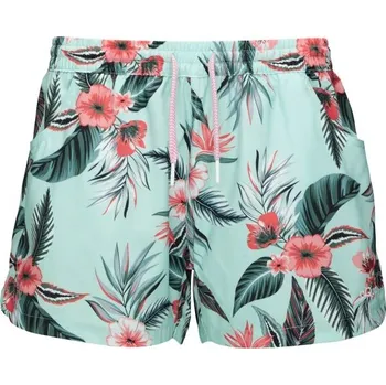 Dámské koupací šortky AQUOS MADITA 36 Tyrkysová, Tmavě zelená, Růžová