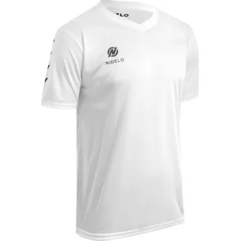 Dětský fotbalový dres NIDELO FOOTBALL SHIRT NANTES 8 Bílá, Černá