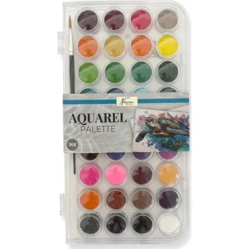 Umělecký štětec Creative Craft Group Akvarelové barvy sada zářivá (36ks) + štětec