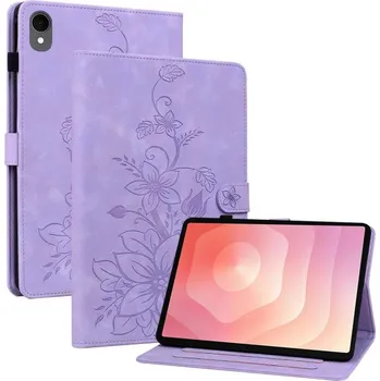 Pouzdro na tablet VSECHNONAMOBIL 127988 ART LILY Zaklápěcí pouzdro pro Samsung Galaxy Tab S11 fialové