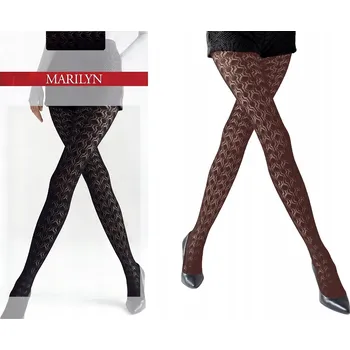 Dámské punčochy Vzorované Punčocháče Marilyn SOPHIA 874 120 DEN hnědé CHOCOLATE, velikost 1/2