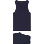 Pánské pyžamo CELIO JIPYCOP L Tmavě modrá, Bílá