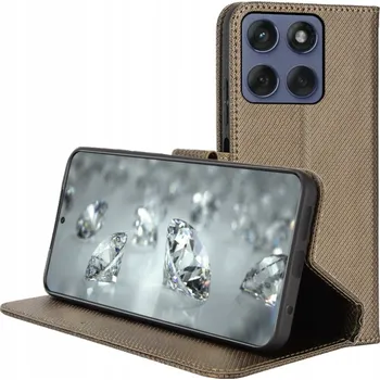 Pouzdro na mobilní telefon Pouzdro s klopou BBE CASE pro Motorola Moto G86 hnědé