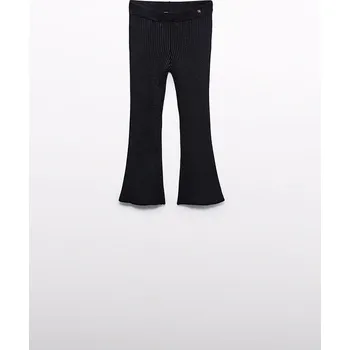 Dívčí kalhoty Kalhoty do zvonu úpletové černé Abel & Lula velikost: 104