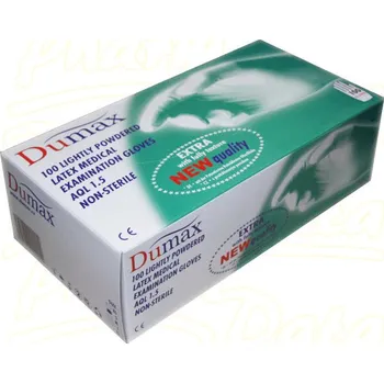Vyšetřovací rukavice Dumax Vyšetřovací rukavice latexové nesterilní pudrové 100 ks