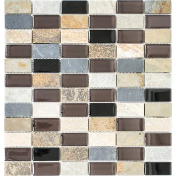 Obklad Mozaika WzorcowniaStudio 32,2 x 31 cm, odstíny hnědé a béžové