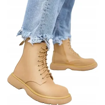 Dámská zimní obuv SVĚTLE HNĚDÉ DÁMSKÉ KOTNÍKOVÉ BOTY MATNÉ KUCILLO 38