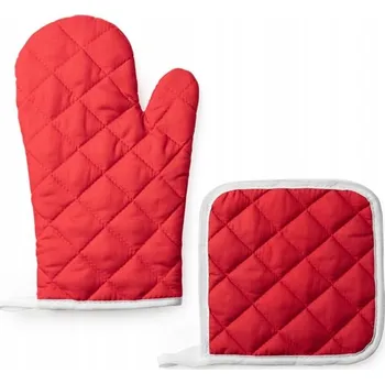Chňapka Kuchyňská rukavice a podložka pod hrnce sada červená dárek