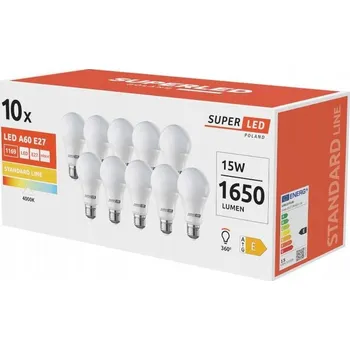 Žárovka LED žárovka E27 15W (odpovídá 150W) 1575 lm CCD More Lumens SuperLED