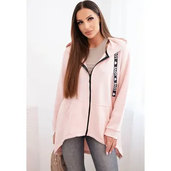 Dámská mikina Kesi Mikina s kapucí a delšími zády Barva: Růžová - světle, Velikost: UNI